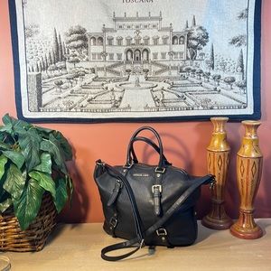 MICHAEL KORS Authentic Leather Crossbody Satchel